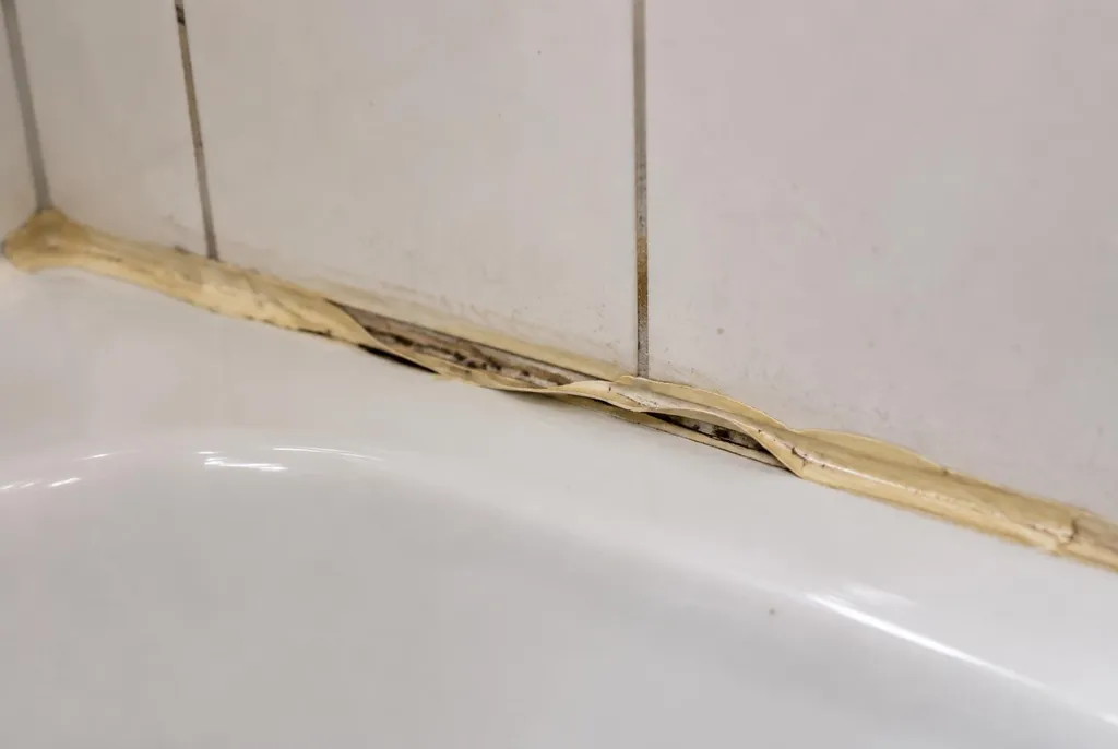 Kitbedrijf Papendrecht – loslatende kit naast het bad